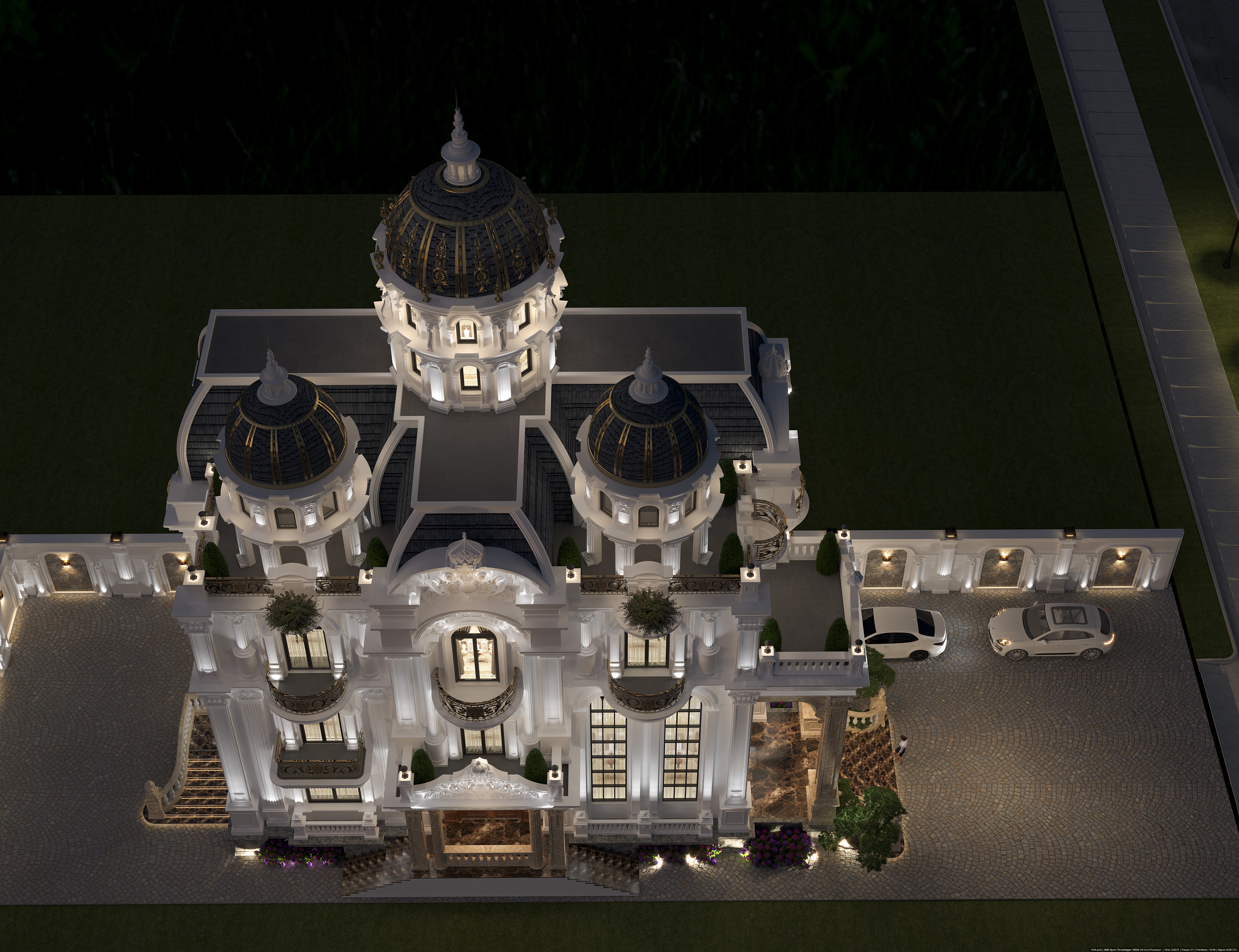 THI CÔNG BIỆT THỰ CỔ ĐIỂN TẠI LÀO – SIÊU PHẨM BIỆT THỰ 10.5x18.5M ĐẲNG CẤP,  SANG TRỌNG